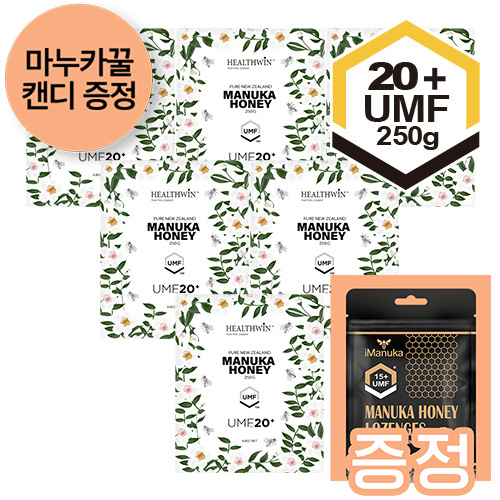 [사탕증정] 헬스윈 마누카꿀 UMF20+ 250g 6개